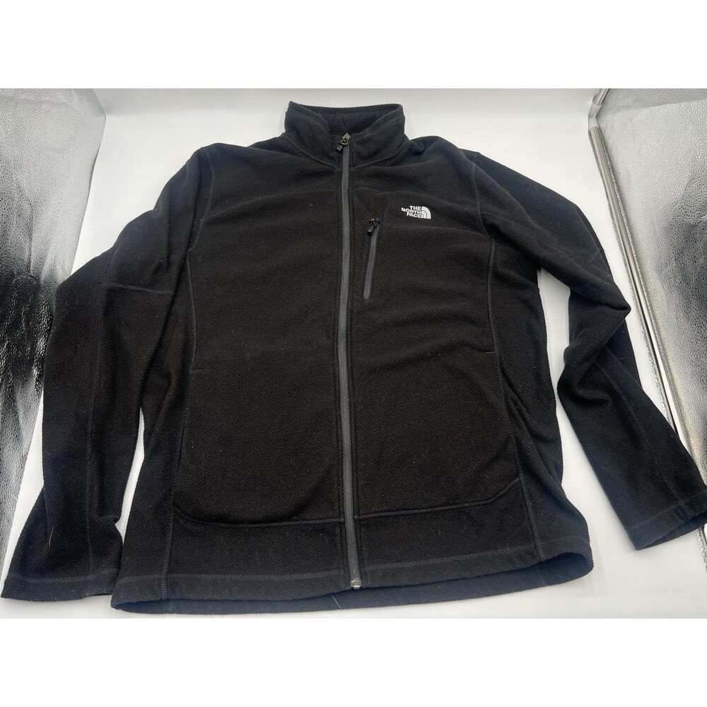 The North Face Men's Full-Zip Fleece Jacket Black Size Large Outdoor Layer